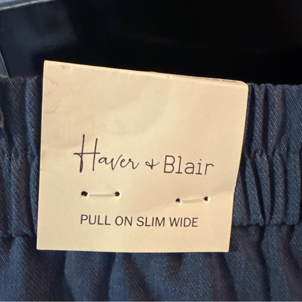 Blue Dress Pants W/Front Detail by Haver and Blair Sz S - Picture 4 of 10